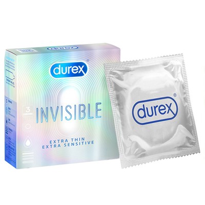 BAO CAO SU DUREX INVISIBLE EXTRA THIN (HỘP 3 - 10 CHIẾC)