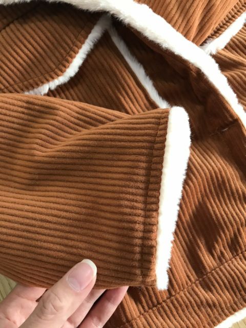 Áo khoác nhung tăm lót lông ấm siêu ngầu cho bé trai