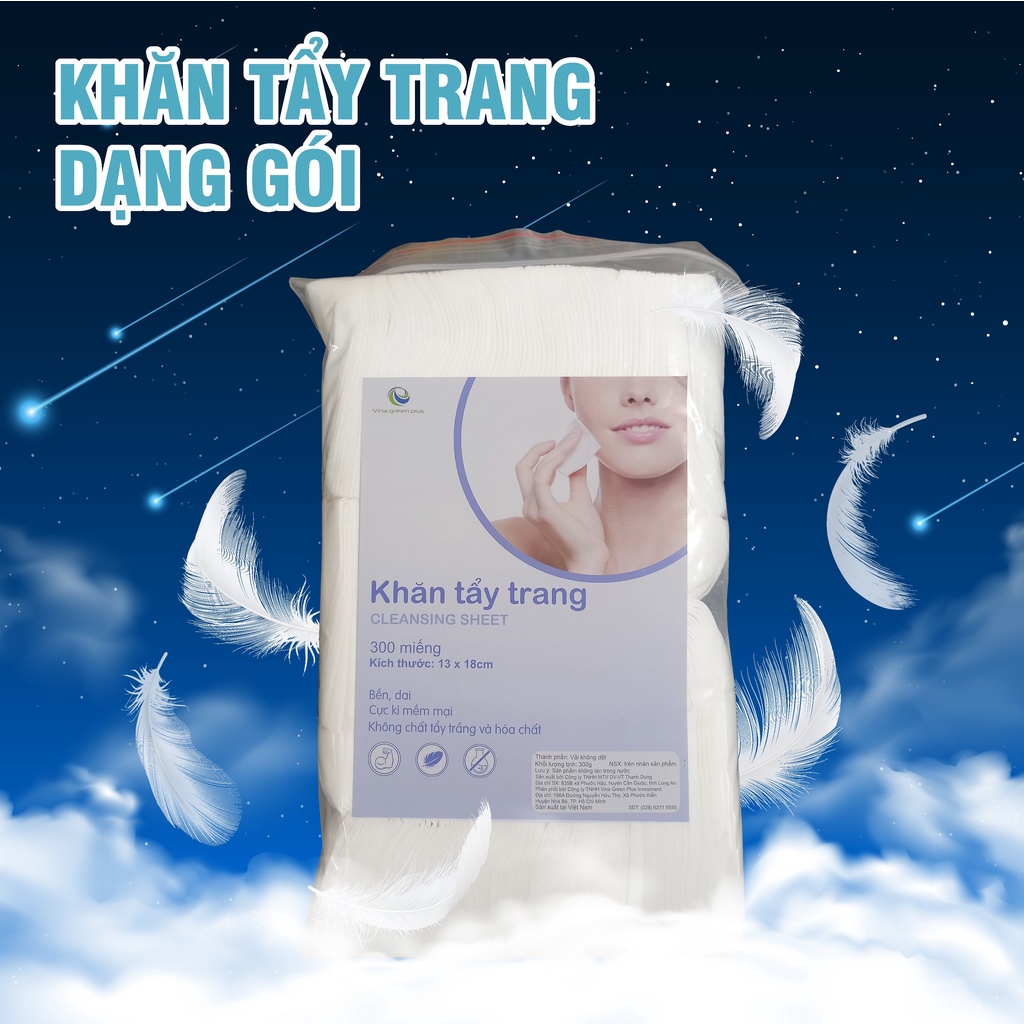 Khăn tẩy trang Vina Green 300gr/ gói- CNTCNT1320300TT