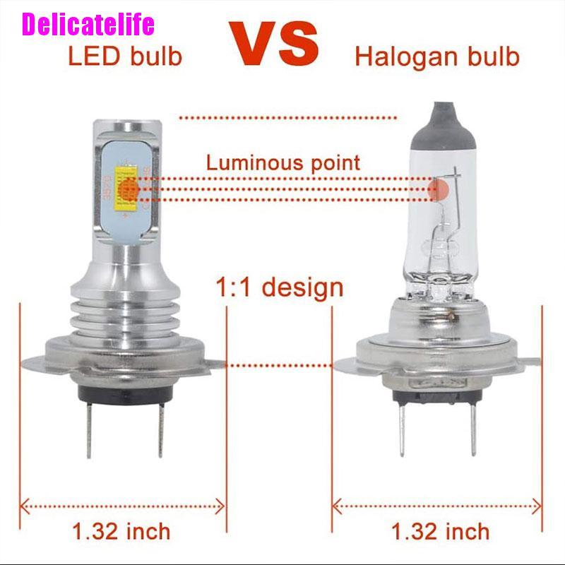 Set 2 đèn pha LED H7 DRL H4 6000k siêu sáng cho xe hơi