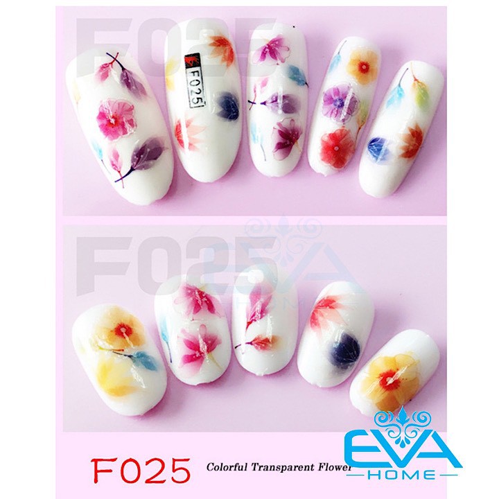 Miếng Dán Móng Tay 3D Nail Sticker Tráng Trí Hoạ Tiết Bông Hoa F025