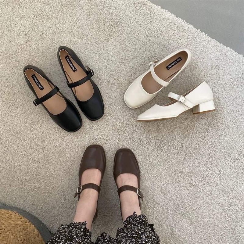 Giày Mary Jane mũi tròn hàn