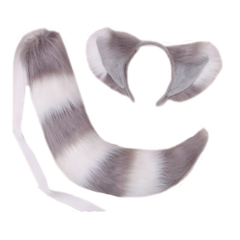 Set 2 Băng Đô Tai Mèo Phối Lông Xù Đáng Yêu Dành Cho Hóa Trang