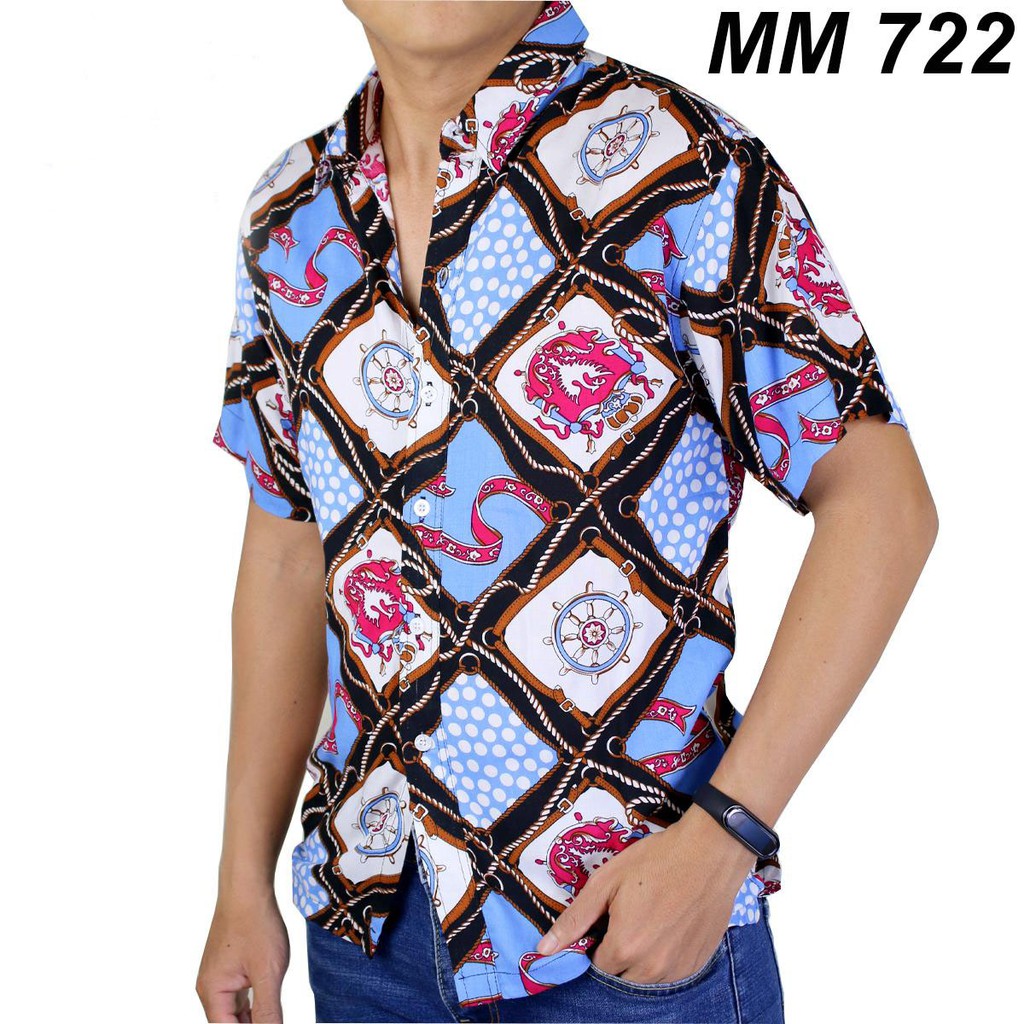 [Mua 2 giảm 10k] Áo Sơ Mi Nam Hoa Văn Trẻ Trung Mặc Du Lịch Tết Vải Lanh Mát Mẻ | BigBuy360 - bigbuy360.vn