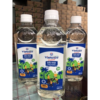 Dầu dừa tinh khiết Organic chai Pet Vietcoco 500ml