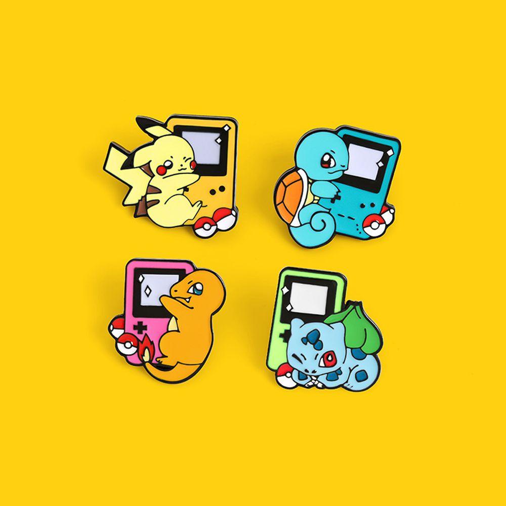 Huy Hiệu Cài Áo Hình Máy Chơi Game Hoạt Hình Pokemon