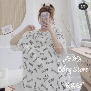 [Rẻ Vô Địch] Áo cotton tay lỡ Unisex  mặc đôi ,nhóm , lớp------ Áo in full chữ Author Magic