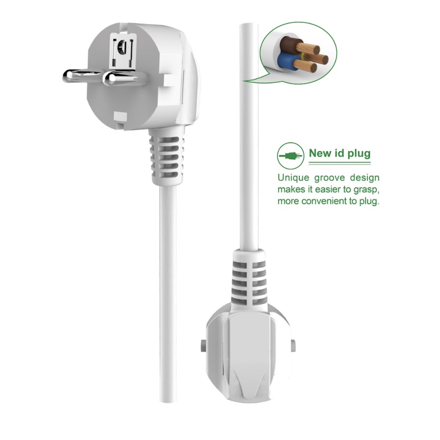 Ổ Cắm Điện Gongniu Chống Cháy Chống Sét - 4 Ổ 1 Công Tắc-Công Suất 10A/250/2500W – Trắng – Chính Hãng
