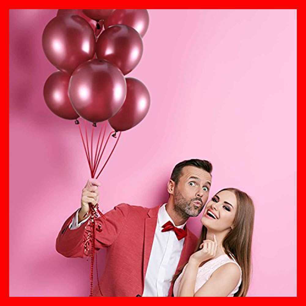 Bộ 100 bong bóng hũ màu đỏ rượu 12&quot;