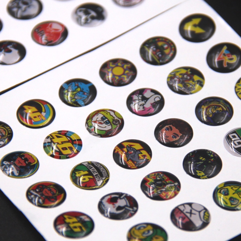 30 Miếng Dán Hình Mái Vòm Nhỏ 3D Trang Trí Xe Mô Tô