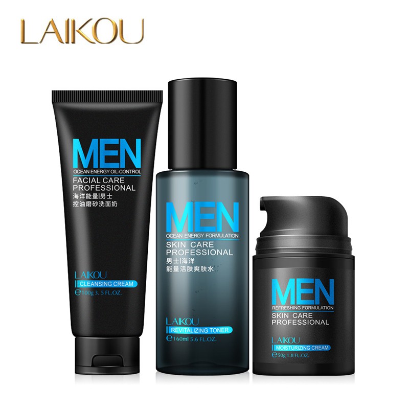 LAIKOU Men Skincare Set Moisturizing 50g 3pieces Set