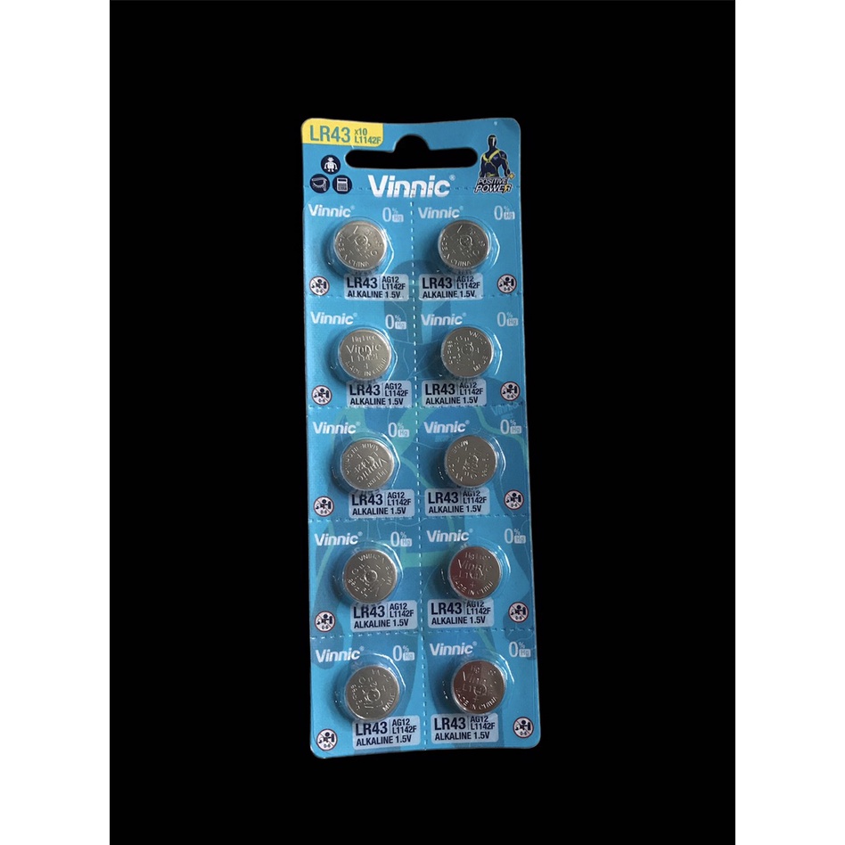 Viên Pin Đồng Hồ AG12 LR43 386 G12A VINNIC 1,5v