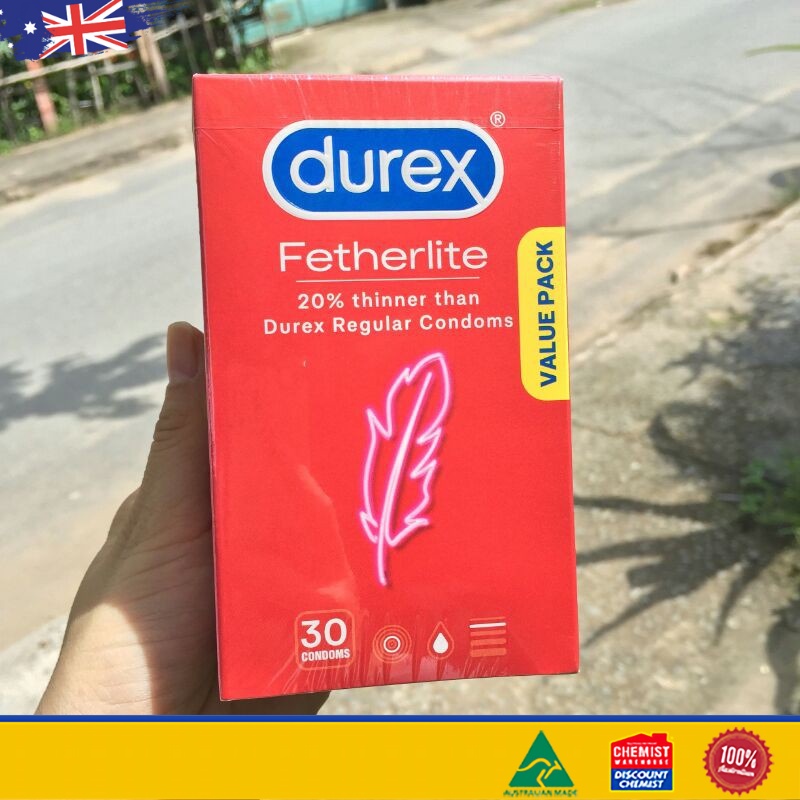 Bao cao su Durex Fetherlite Ultra Thin Feel Condoms Extra Sensitive 30 chiếc của Úc (SP3)