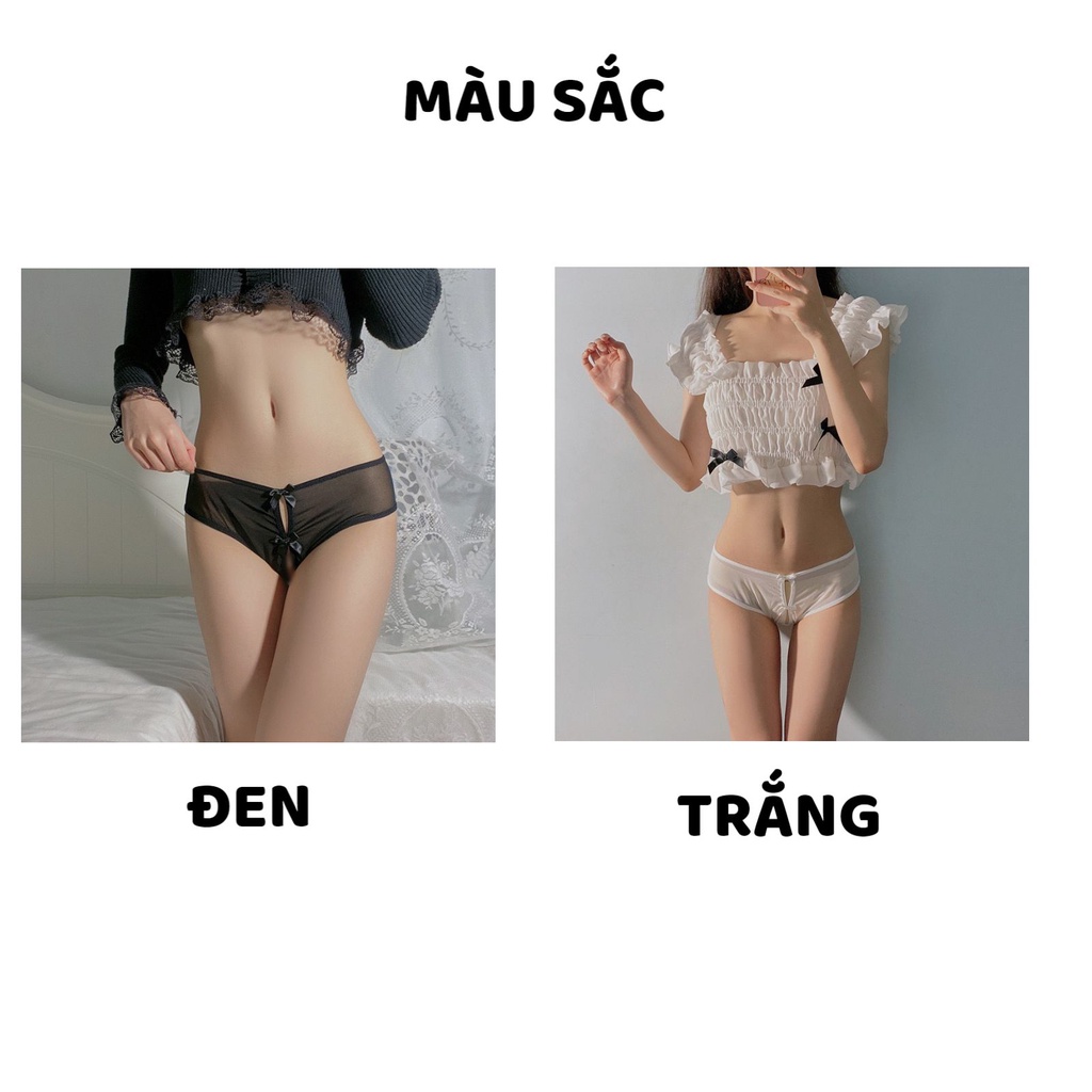 Quần Lót Hở Đáy Nữ ❤️FREESHIP❤️ Quần Lót Ren Cao Cấp Siêu Sexy Gợi Cảm Phối Nơ mẫu C2542
