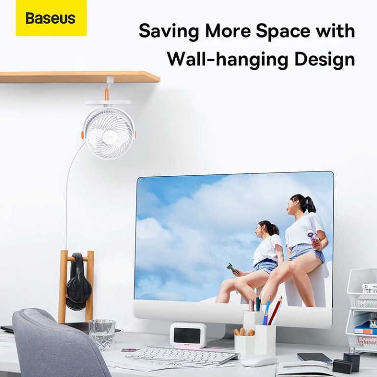 Quạt Mini Để Bàn Baseus Serenity Desktop Fan Mô Phỏng Gió Tự Nhiên 3 Mức Gió Nhỏ Gọn Nguồn Usb - TopEcom