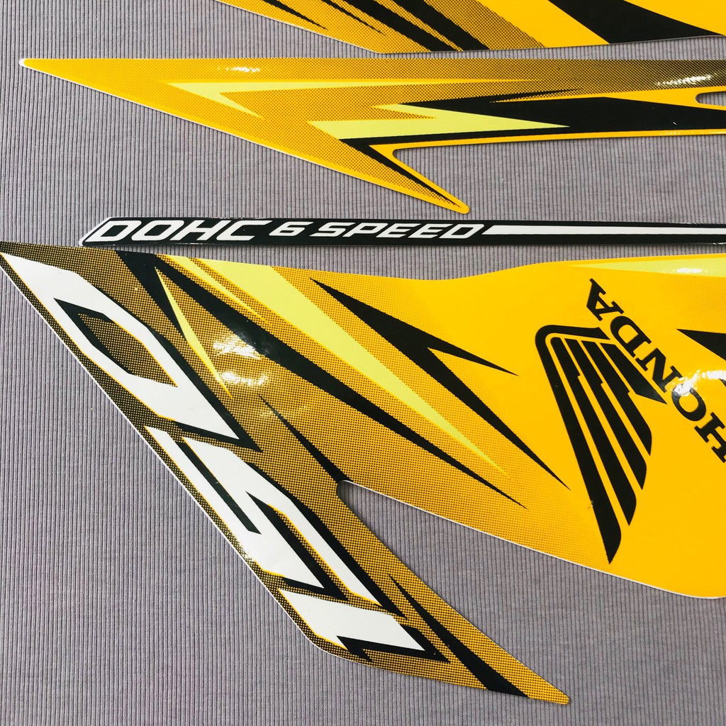 Nguyên bộ tem rời 3 lớp zin thái dán xe máy Honda Winner màu vàng
