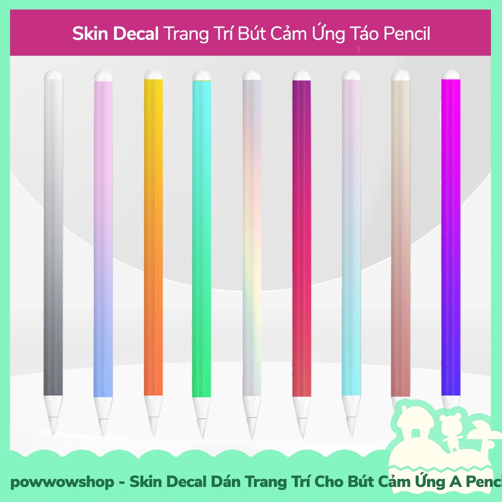 [Sẵn VN - Hỏa Tốc] 24 Mẫu Skin Decal DIY Dán Trang Trí Cho Bút Cảm Ứng Táo A Pencil 1 &amp; 2 Part 1 Collection