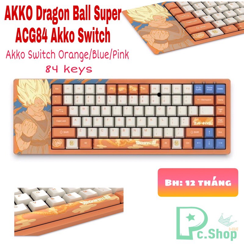 Bàn phím cơ AKKO Dragon Ball Super – ACG84 Akko switch ( Akko switch Blue/Orange/Pink) | BigBuy360 - bigbuy360.vn