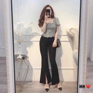 Áo Kẻ chun hai dây đan sau lưng