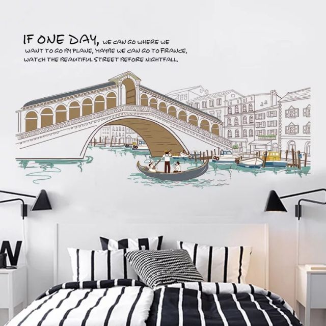 DECAL DÁN TƯỜNG CÂY CẦU LỚN