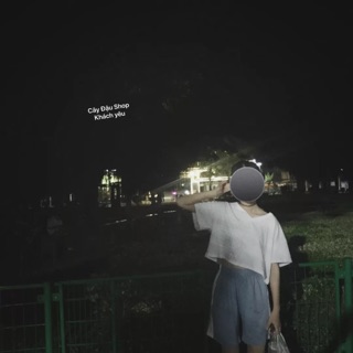 Áo Croptop Cổ Tim (Sẵn Tím, Vàng)