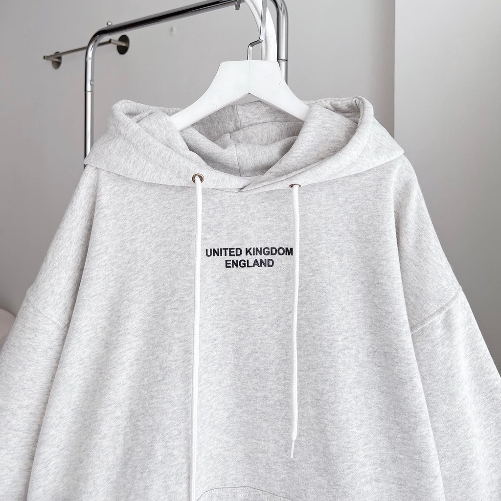 [sẵn]Áo Hoodies tay dài form rộng in chữ England (ảnh thật tại shop) TanaziCloset