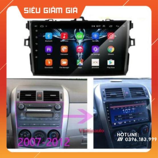 Mặt dưỡng Mặt nạ khung lắp màn hình 9 In xe Toyota corolla altis 2008-2013 Kèm rắc nguồn - Mẫu 2