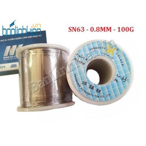 Thiếc Hàn SN63 100G 0.8MM