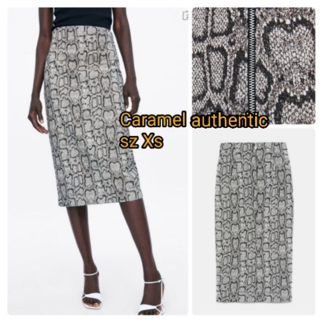 Chân váy midi da rắn cực đẹp zara auth newtag