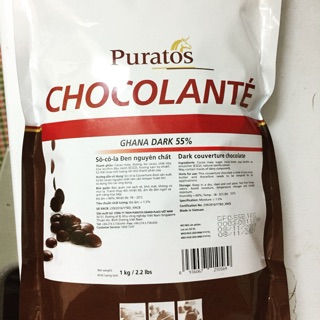 Socola hạt nút Puratos 55% gói 1kg