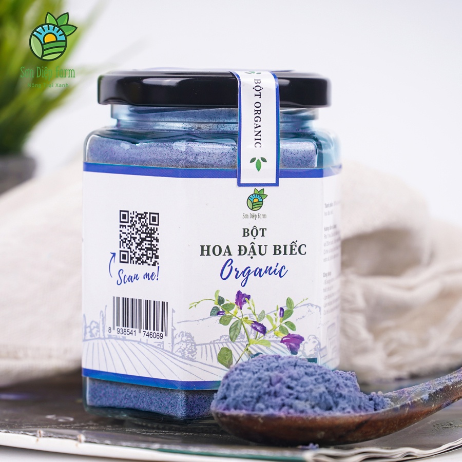 Bột đậu biếc thiên nhiên sấy lạnh - Bột tạo màu thực phẩm - Sơn Diệp Farm
