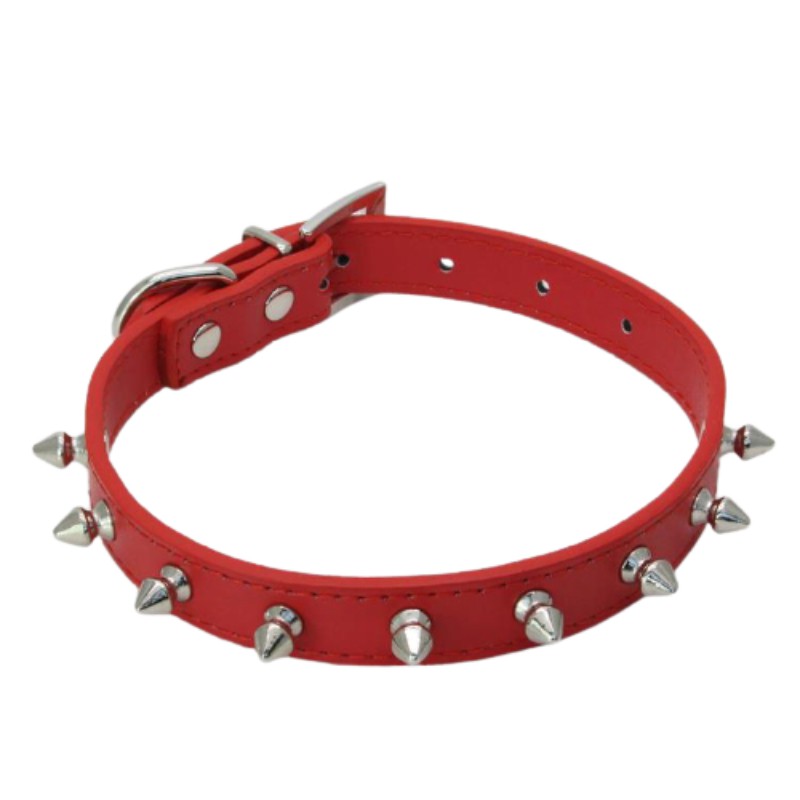 Vòng cổ giả da đính đinh tán dành cho thú cưng