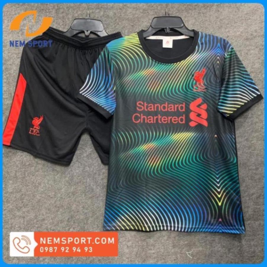 Quần Áo Bóng Đá CLB LIVEPOOL Màu Đen Mới 2022, Áo Đá Banh LivePool 2022 Đẹp ❕ * * ! 💋