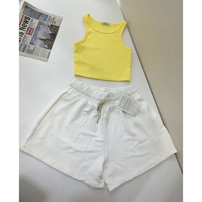 Quần sport - Quần đùi thể thao đai bản to dây cột be Hàn Quốc | BigBuy360 - bigbuy360.vn