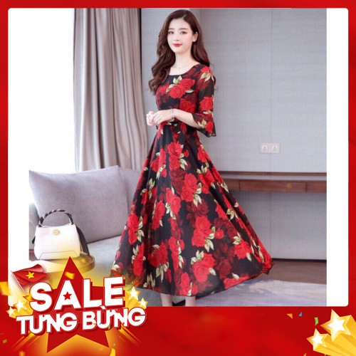 -HÀNG NHẬP KHẨU ĐẦM XOÈ HOA DÁNG DÀI CAO CẤP Liên hệ mua hàng 084.209.1989