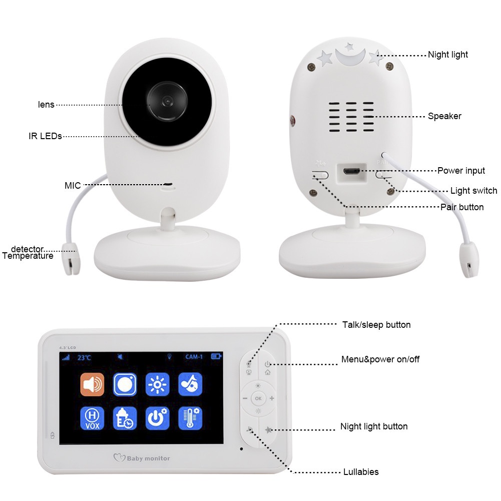Shop Bố Ken Máy báo khóc Baby Monitor Camera giám sát không dây