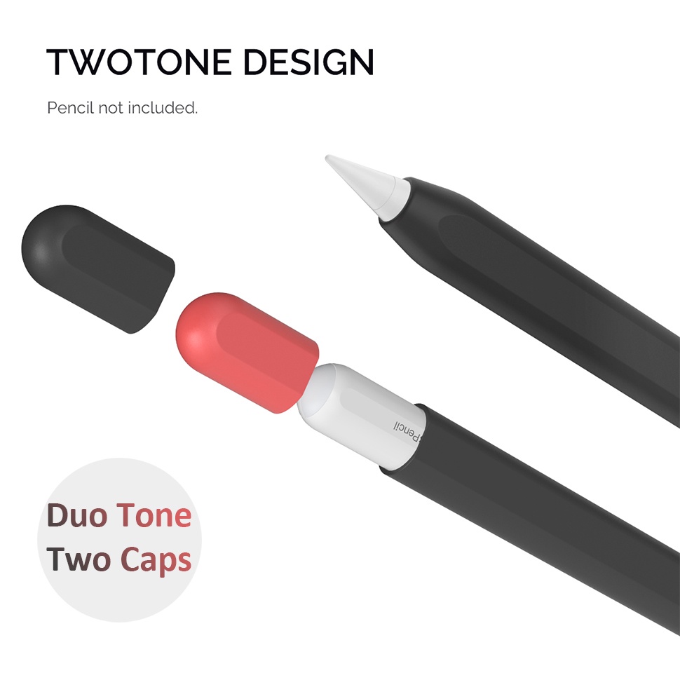 Duotone slim silicone pencil sleeve case ergonomic grip tương thích với apple pencil thế hệ thứ 2