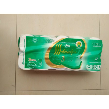 Giấy Vệ Sinh 3 Lớp Không Lõi Hàng Chuần 1,6 kg 1 Bịch 1 Cuộn
