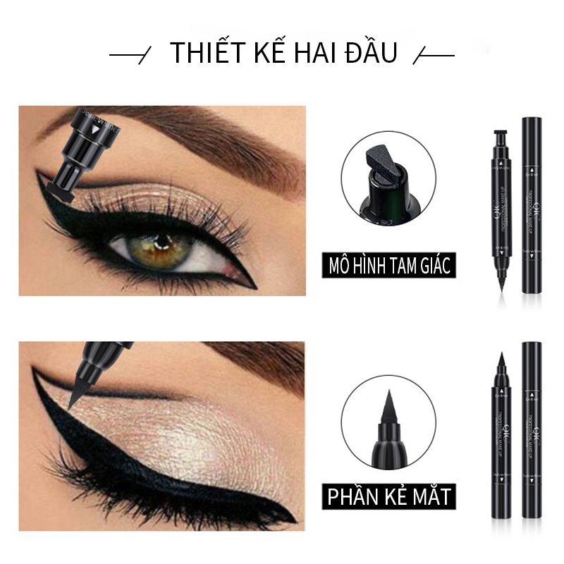 [Hàng mới về] Bộ mascara /Bút kẻ mắt nước có con dấu chấm đuôi mắt chống nước và kẹp bấm mi lâu trôi (có bán lẻ)