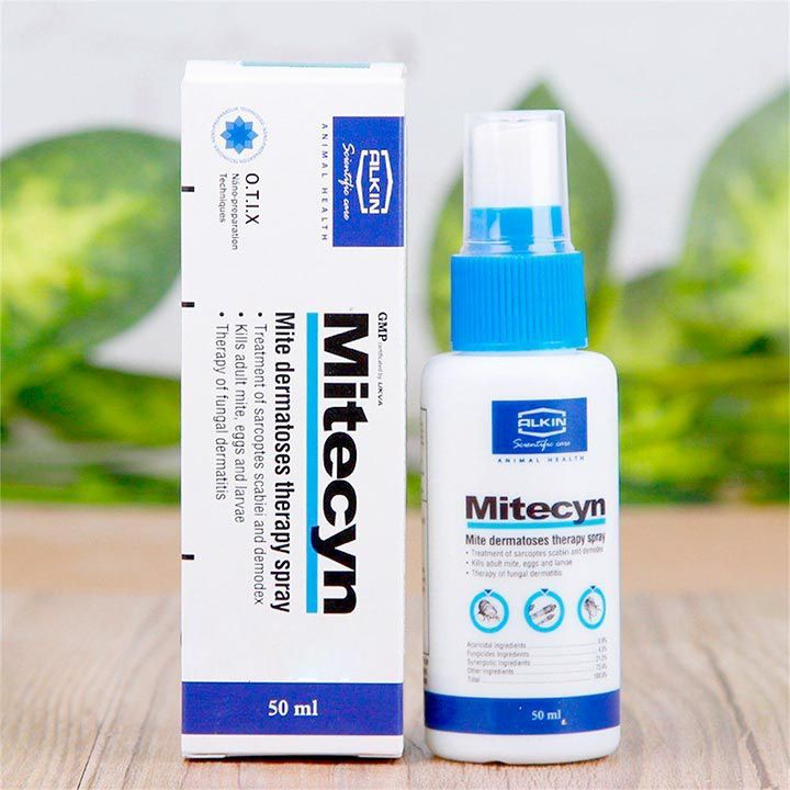 Th uốc trị gầu, nấm ALKIN MITECYN 50ml cho chó mèo