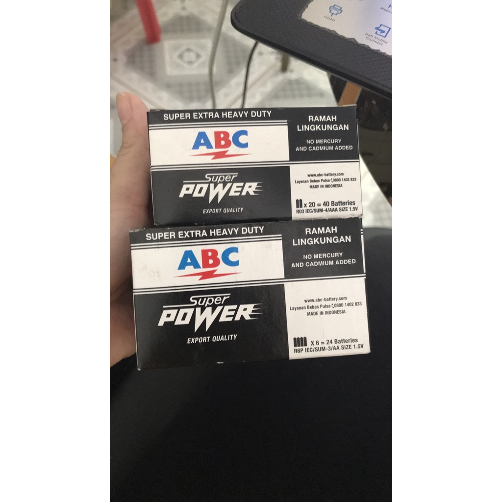 2 Lốc Pin AA  ABC Super Power 1.5V- Hàng nhập khẩu Indonesia, Siêu bền