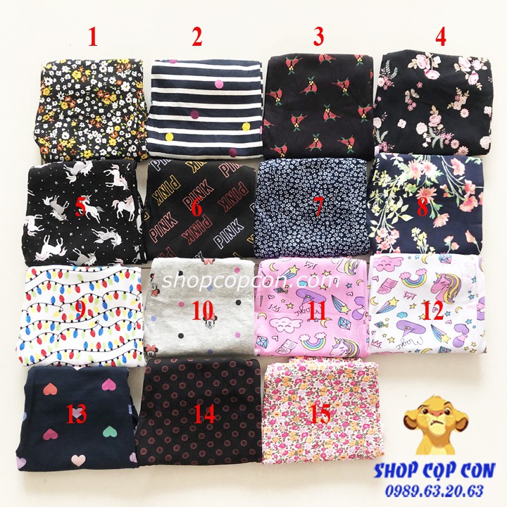 Quần legging dài hoa văn cho bé gái