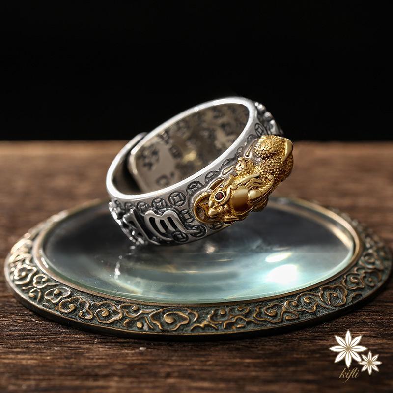Nhẫn Hở Họa Tiết Động Vật Phong Cách Retro Cá Tính Cho Nam