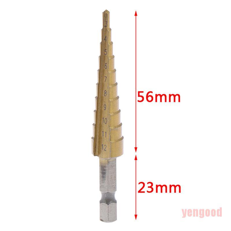 Mũi khoan chia bậc tay cầm lục giác bằng kim loại