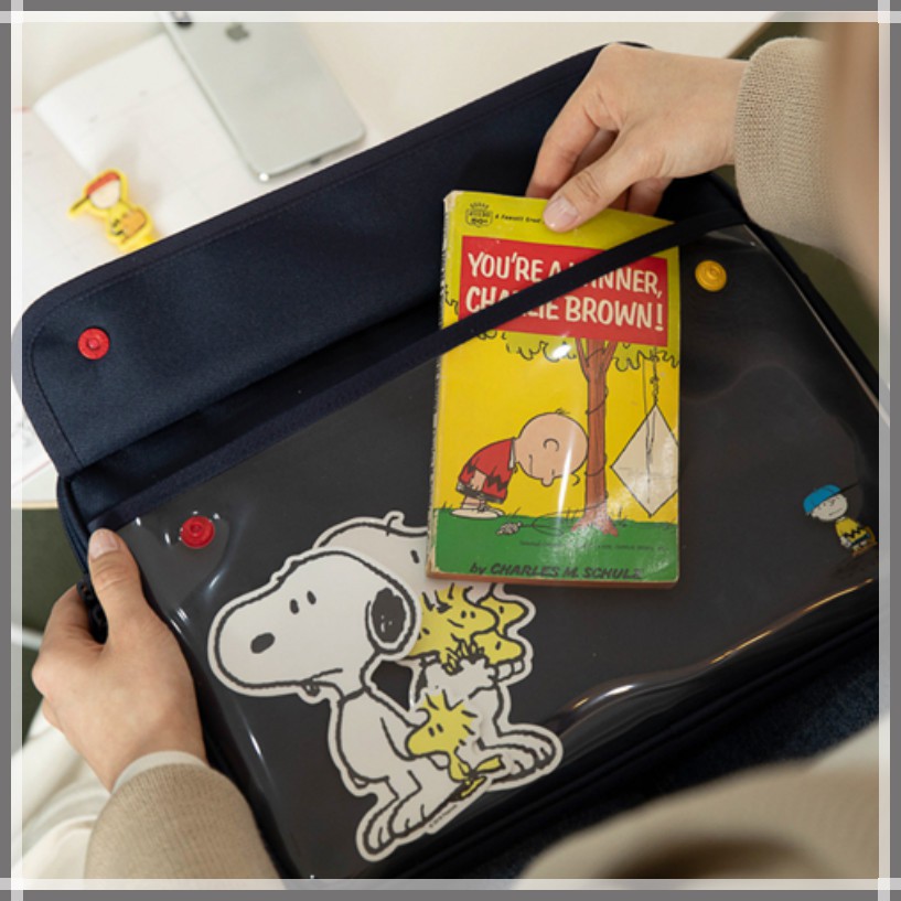 Túi đựng laptop hình hoạt hình Snoopy dễ thương phong cách Hàn Quốc