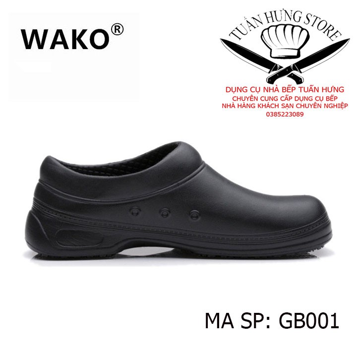 GIÀY ĐẦU BẾP HÀNG CHÍNH HÃNG WAKO - ĐẾ CHỐNG TRƠN TRƯỢT-gb01
