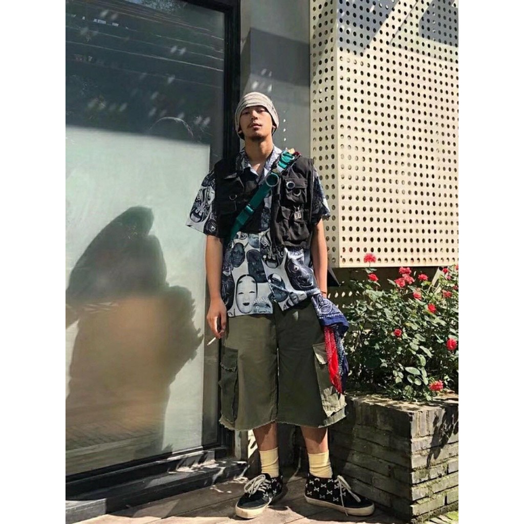 Áo sơ mi form rộng tay lở nam nữ hoạt hình mặc đều đẹp chất lụa mềm mịn cực thoát mát, áo sơ mi đôi cặp nhóm