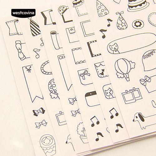 Thẻ giấy dán trang trí ảnh lịch nhật ký sáng tạo