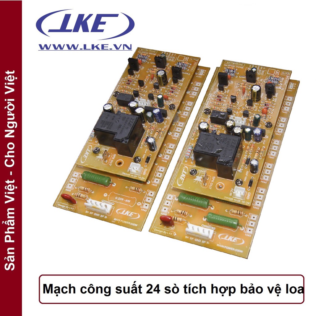 1 Cặp mạch công suất 24 sò tích hợp bảo vệ loa fip vàng