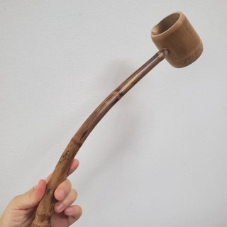 Gáo trúc múc nước pha trà cán dài